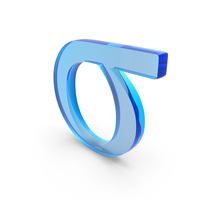 Glass Greek Alphabet Sigma Icon PNG & PSD Images
