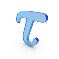 Greek Alphabet Tau Icon Glass PNG & PSD Images