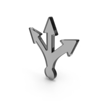 Glass Three Way Directional Icon PNG & PSD Images