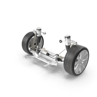 Car Suspension Assembly with Wheels PNG & PSD Images