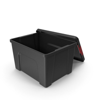 Storage Bin Container Box Big Open Black Red PNG & PSD Images