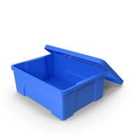 Storage Bin Container Box Small Open Blue PNG & PSD Images