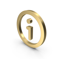Gold Info Icon PNG & PSD Images