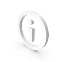 White Info Icon PNG & PSD Images