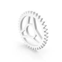 Cycle Gear Icon White PNG & PSD Images