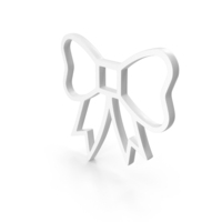 White Ribbon Bow Icon PNG & PSD Images