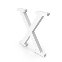 Greek Letter Chi Icon White PNG & PSD Images