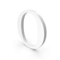 White Greek Letter Omicron Icon PNG & PSD Images