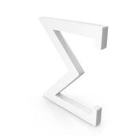 White Greek Letter Sigma Icon PNG & PSD Images