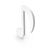White Melody Note Icon PNG & PSD Images