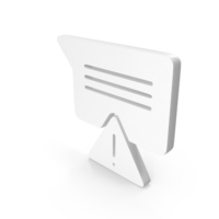 White Messenger Error Icon PNG & PSD Images