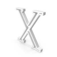 Out Line Greek Letter Chi Icon White PNG & PSD Images