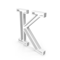 White Greek Letter Kappa Outline Icon PNG & PSD Images
