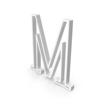 White Greek Letter Mu Outline Icon PNG & PSD Images