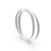 White Greek Letter Omicron Outline Icon PNG & PSD Images