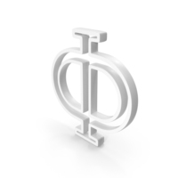 White Greek Letter Phi Outline Icon PNG & PSD Images