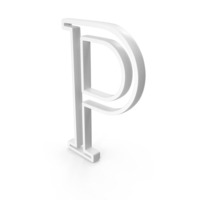 Out Line Greek Letter Rho Icon White PNG & PSD Images