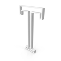 White Greek Letter Tau Outline Icon PNG & PSD Images