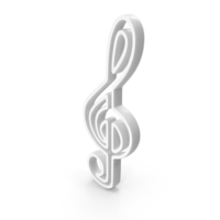 White Music Note Outline Icon PNG & PSD Images