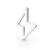 Out Line Power Icon White PNG & PSD Images