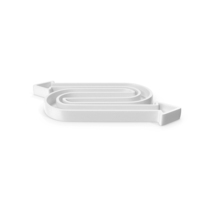 White Two Side Way Outline Icon PNG & PSD Images