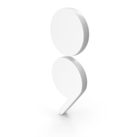 White Semicolon Icon PNG & PSD Images