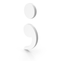 Semicolon Icon White PNG & PSD Images