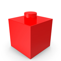 1x1 Thick Red Lego Piece PNG & PSD Images