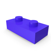 1x2 Thin Blue Lego Piece PNG & PSD Images