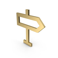 Sign Board Icon Gold PNG & PSD Images