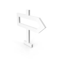 Sign Board Icon White PNG & PSD Images