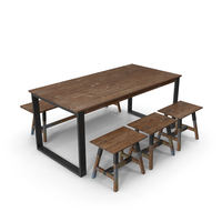 Dining Table With Chairs PNG & PSD Images