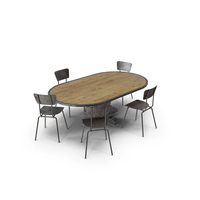 Enzo Industrial Loft Pine Metal Oval Dining Table PNG & PSD Images