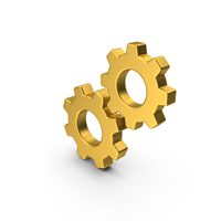 Gold Gears Icon PNG & PSD Images