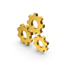 Gold Gears Icon PNG & PSD Images