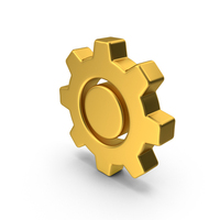 Gold Gear Icon PNG & PSD Images