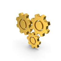 Gold Gears Icon PNG & PSD Images