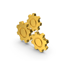 Gold Gears Icon PNG & PSD Images