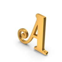 Gold Letter A Icon PNG & PSD Images
