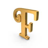 Gold Letter F Icon PNG & PSD Images