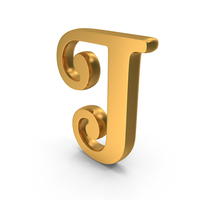 Gold Letter J Icon PNG & PSD Images