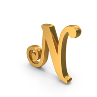 Gold Letter N Icon PNG & PSD Images