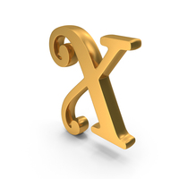 Gold Letter X Icon PNG & PSD Images