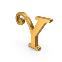 Gold Letter Y Icon PNG & PSD Images