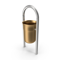 Silver And Bronze Street Trash Bin PNG & PSD Images
