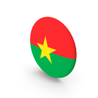 Golden Flag Badge Of Burkina Faso PNG & PSD Images