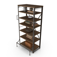 French Library Bookcase PNG & PSD Images