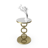 Golden Bracelet Side Table PNG & PSD Images