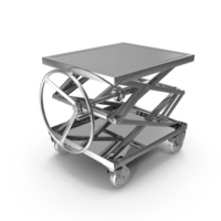 Industrial Scissor Lift Stainless Steel PNG & PSD Images
