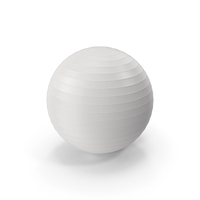 Yoga Exercise Ball (White) PNG & PSD Images